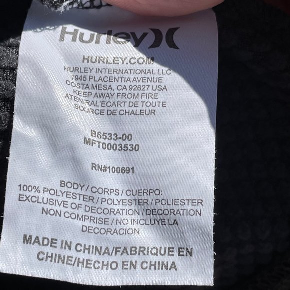 Hurley Hoodie Jacket Nike Therma-fit Gray Size Medium Pockets Full Zipper - Picture 7 of 8